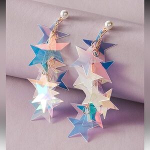 Colorful Star Dangle Earrings